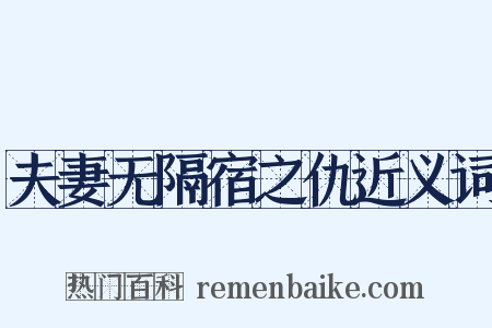 夫妻无隔宿之仇近义词是什么意思的图片